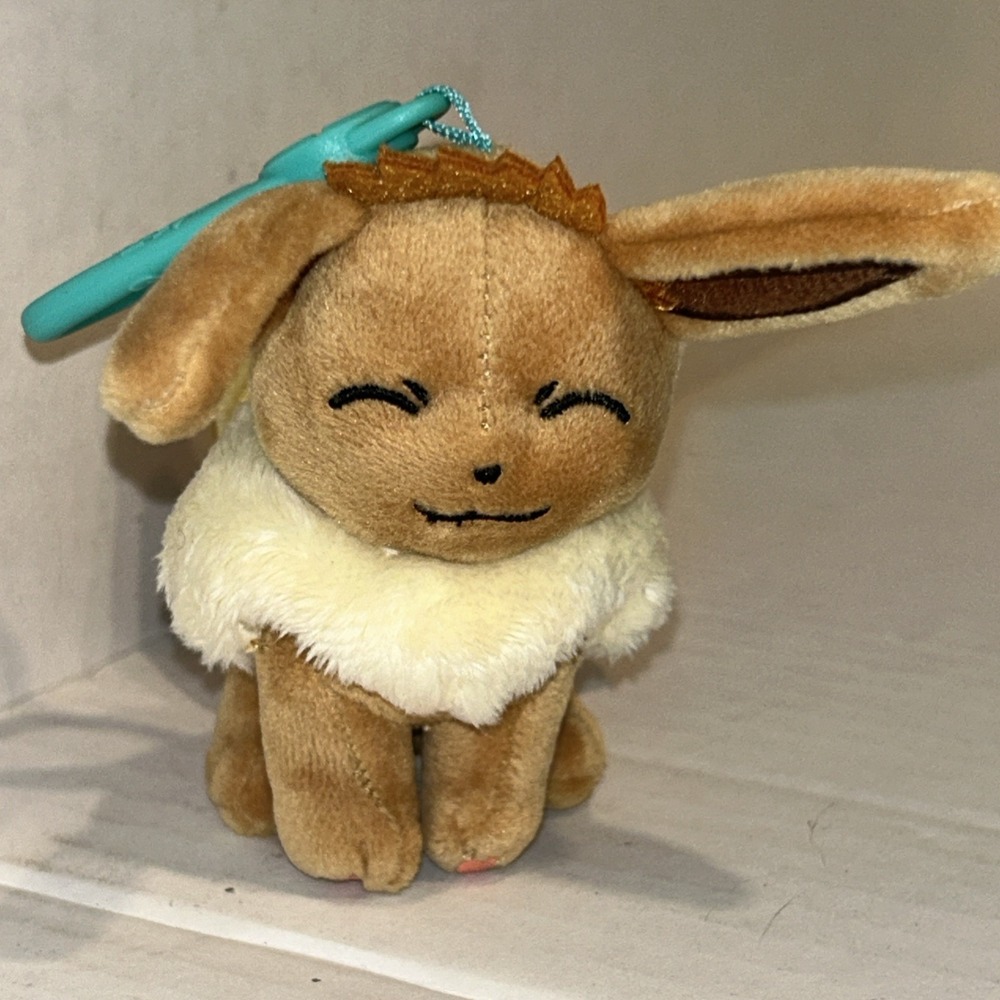 🔥Pokemon Eevee Plush Toy‎ Backpack Clip On Keychain Nintendo Game FREAK